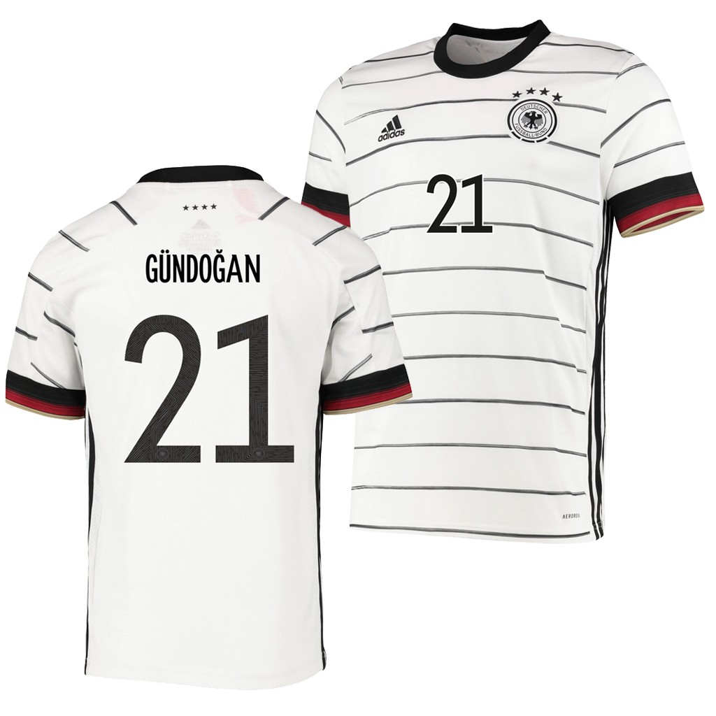 2020 EURO Germany Home Kit Soccer Jersey Ilkay Gundogan 21